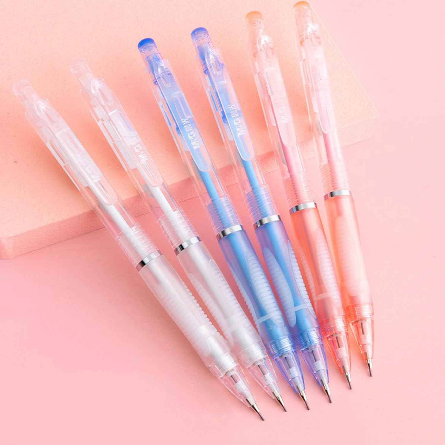 M&G 10Pcs 0.5mm Mechanical Pencils Set with Great Grip Pink
