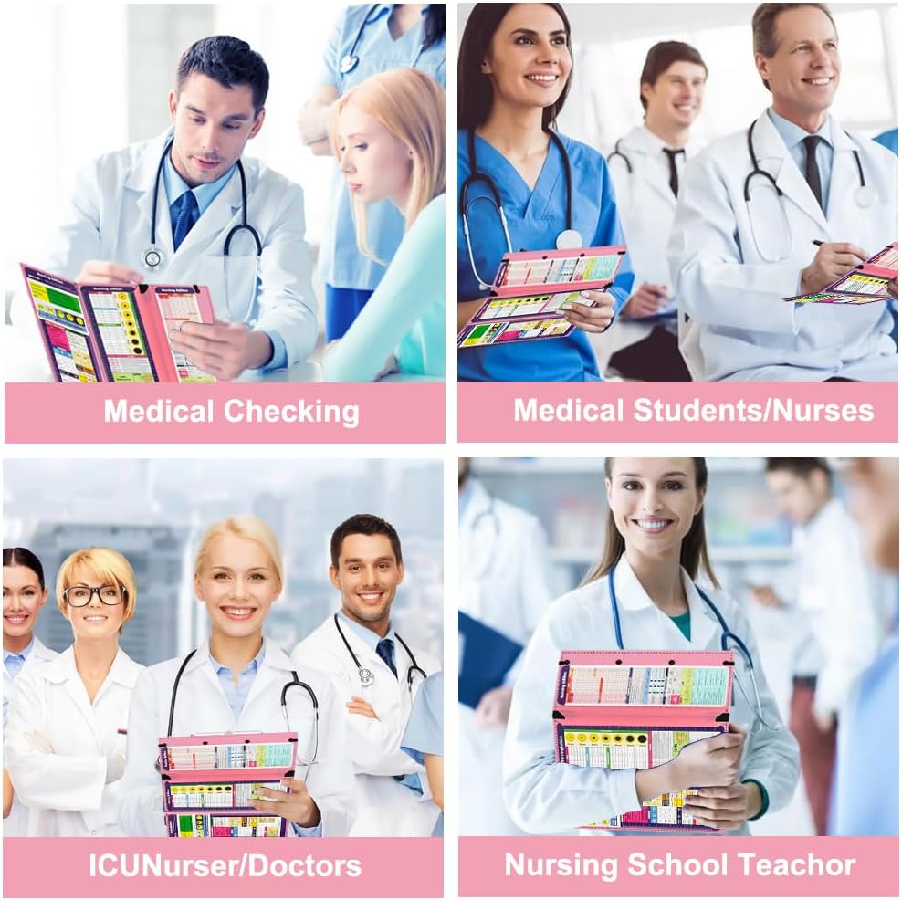 Nursing Foldable Plastic Clipboard 3 Layers with Medical Edition Sheets