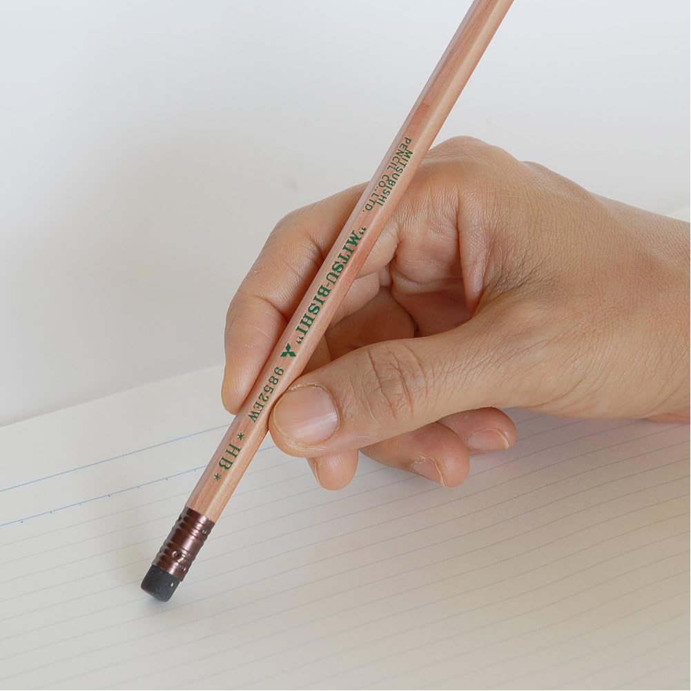 Mitsubishi Recycled Pencil with Eraser 9852EW HB,12 Pack