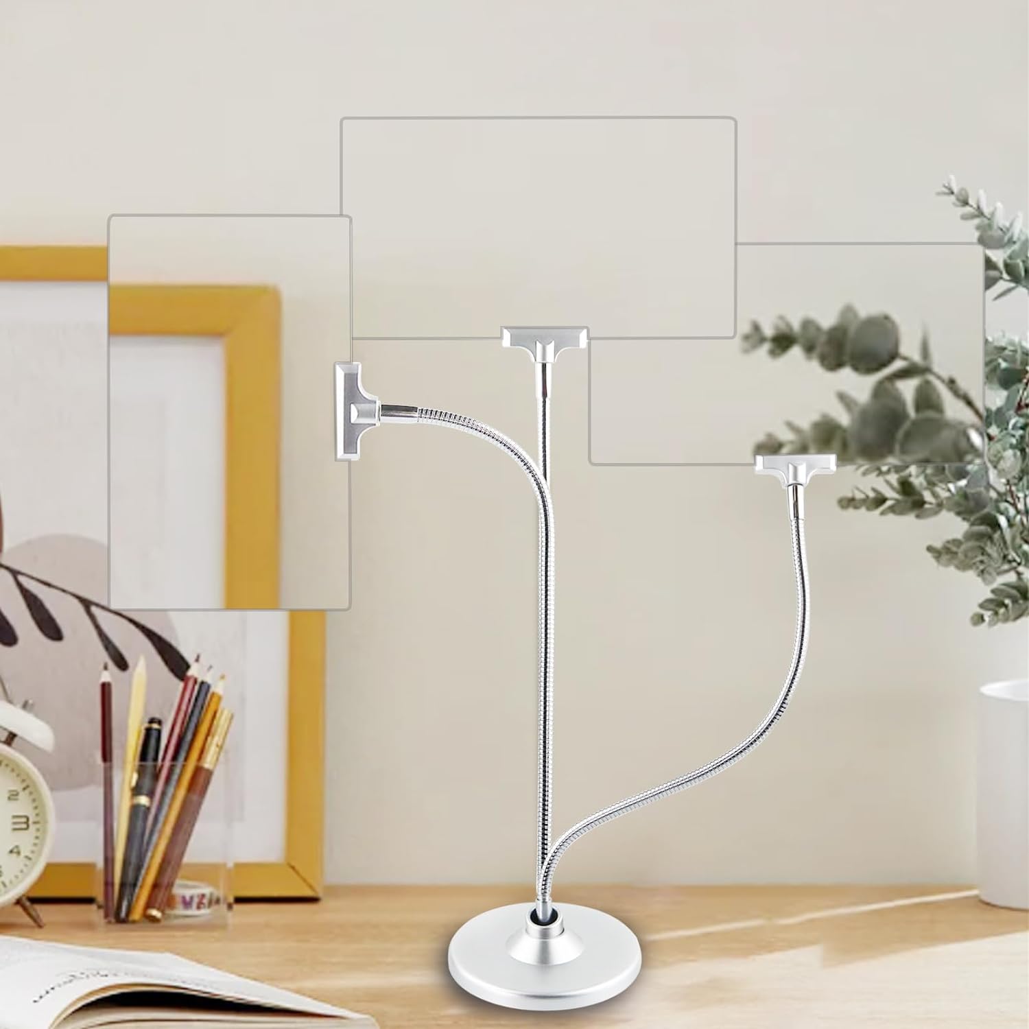4X Magnifying Glass with Stand, 10"x6" Flexible Gooseneck