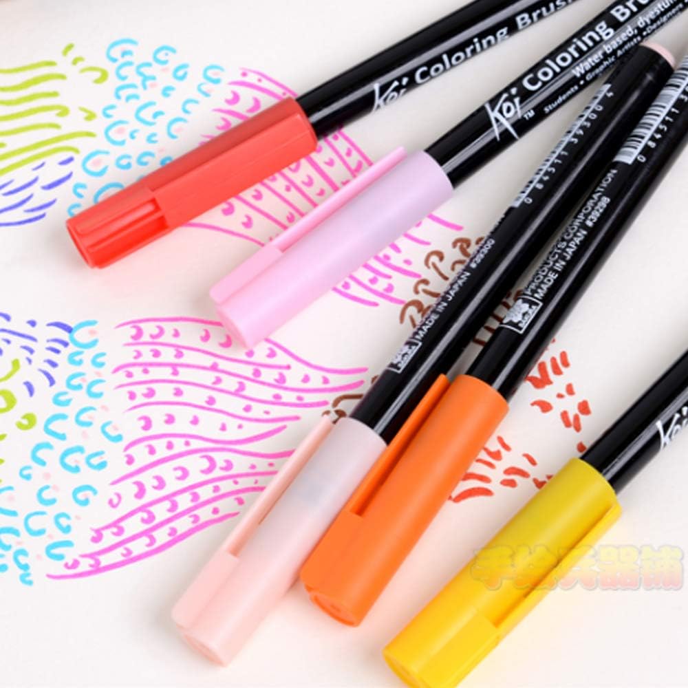 SAKURA Koi Colouring Brush Pen Set 6 Grey Pens