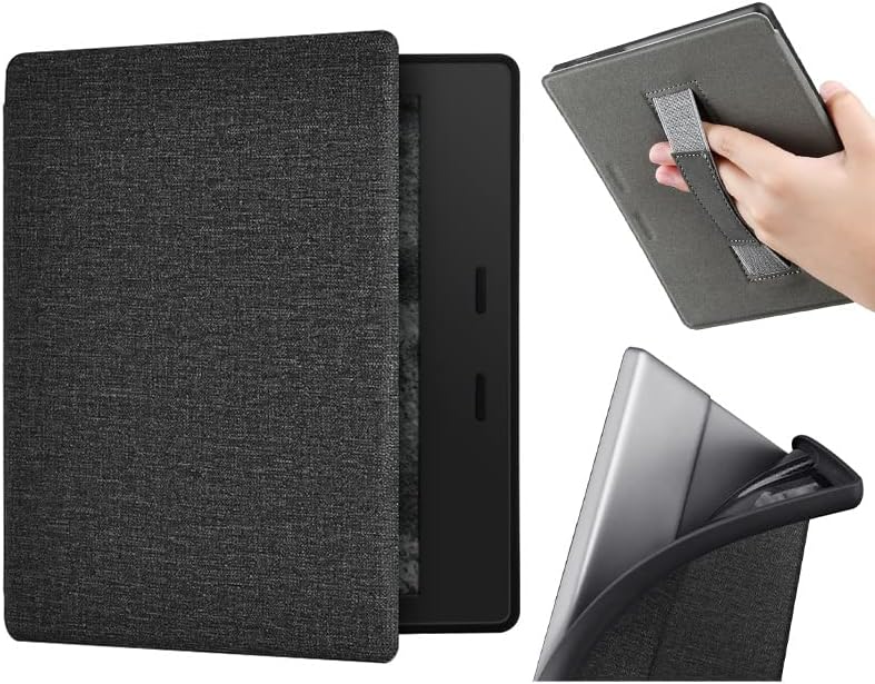 Case Cover for 7" Kindle Oasis with Hand Strap - 2019 Release Black
