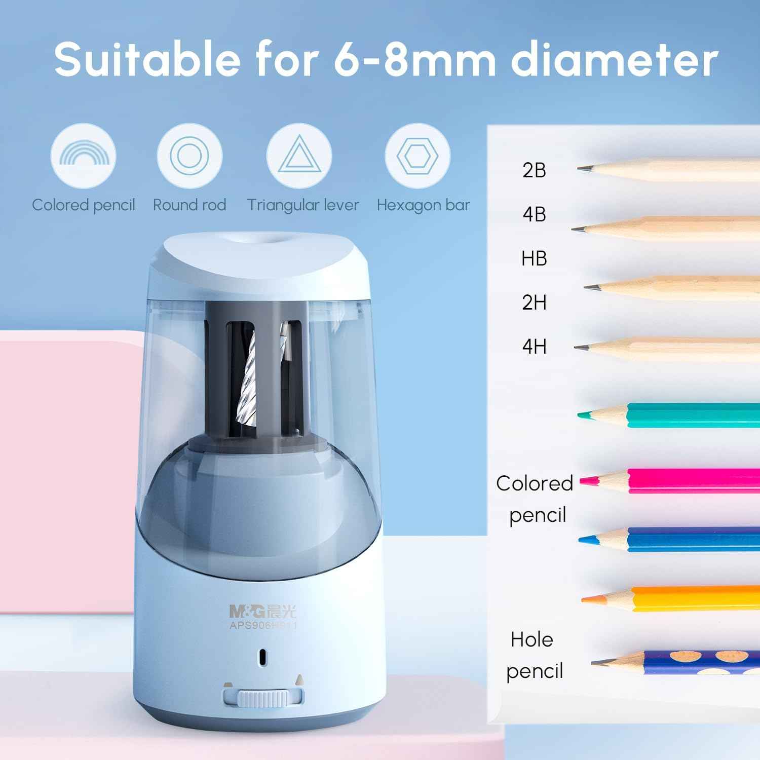 M&G Electric Pencil Sharpener USB Operated for 6-8mm Pencils