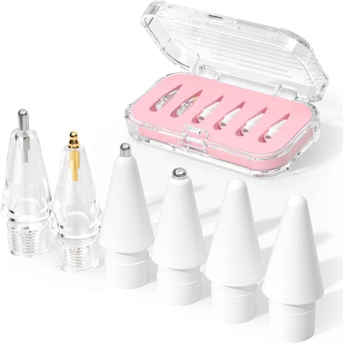 Replacement Tips for Apple Pencil Pro/USB-C/2nd Gen/1st Gen 6 Pack Pink