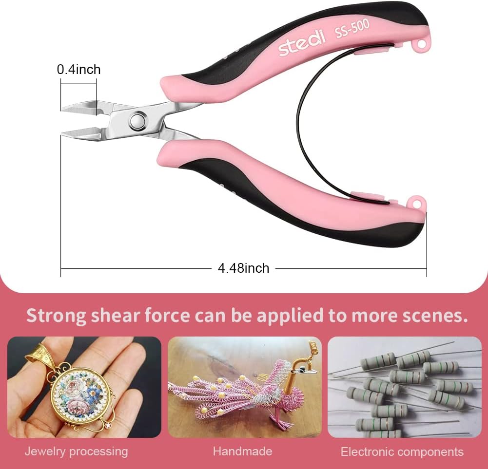 Stedi 4.4-Inch Mini Flush Cutter Plier for Jewelry Making