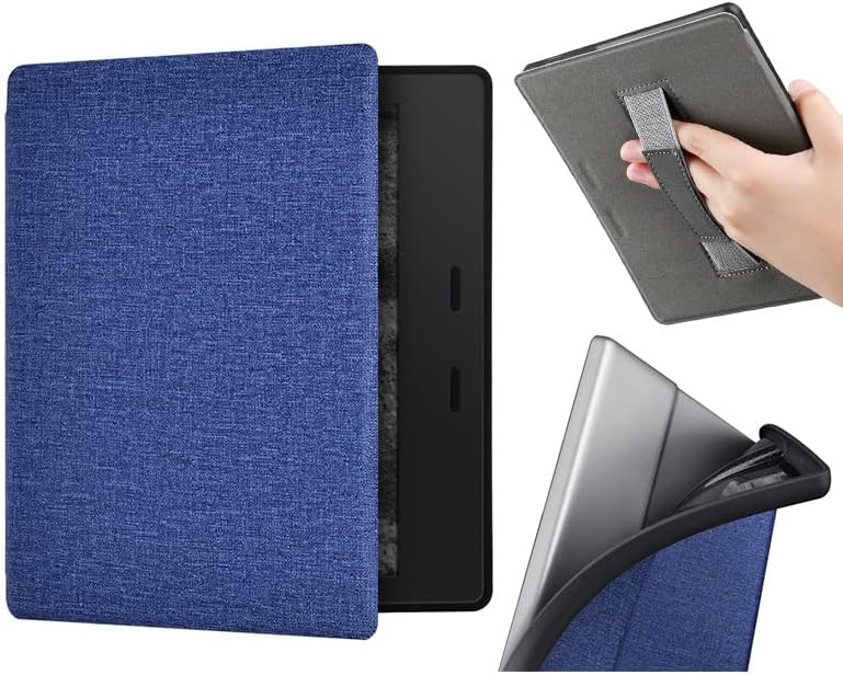 Case Cover for 7" Kindle Oasis with Hand Strap - 2019 Release Dark Blue