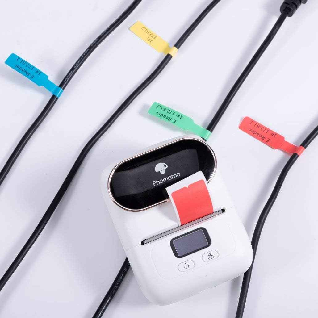 Cable Wire Lable,Yellow,(25x38-40mm) for Phomemo M110/M200/M120/M220 Printer
