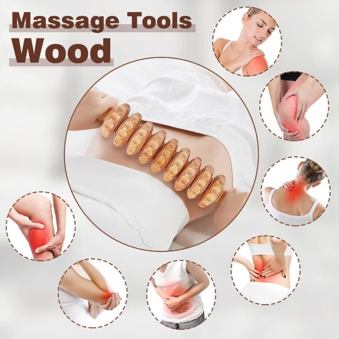 Gua Sha Wooden Wood Therapy Massage Tools 6 Pack