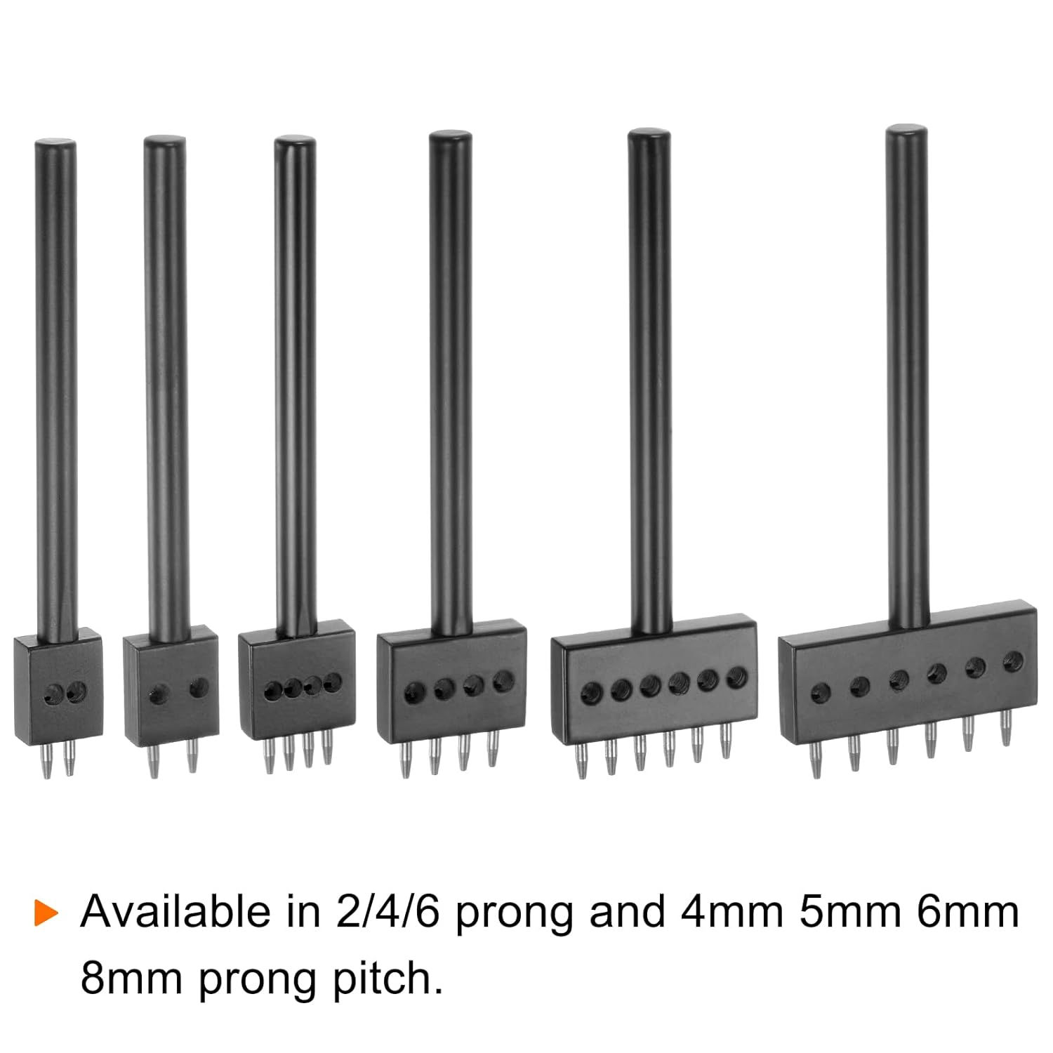 2/4/6 Prong Lederstanze mit mehreren Stiftköpfen und Metallzinken