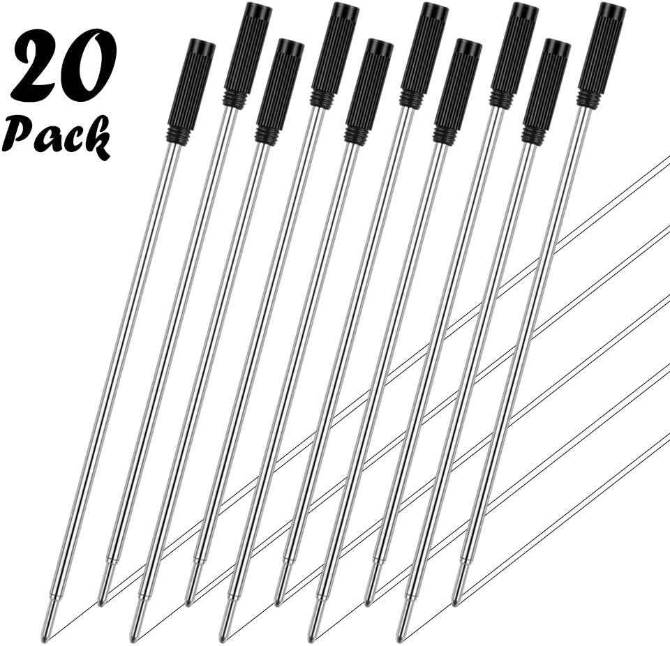 Cross Compatible Ballpoint Pen Refills 20 Pack,Medium Point Black