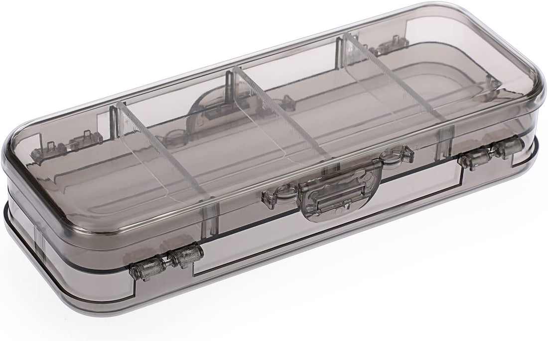 Double Deck Pencil Case Clear Plastic Stationery Box Clear Black