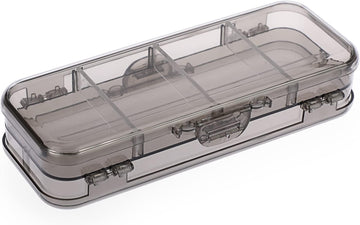 Double Deck Pencil Case Clear Plastic Stationery Box Clear Black