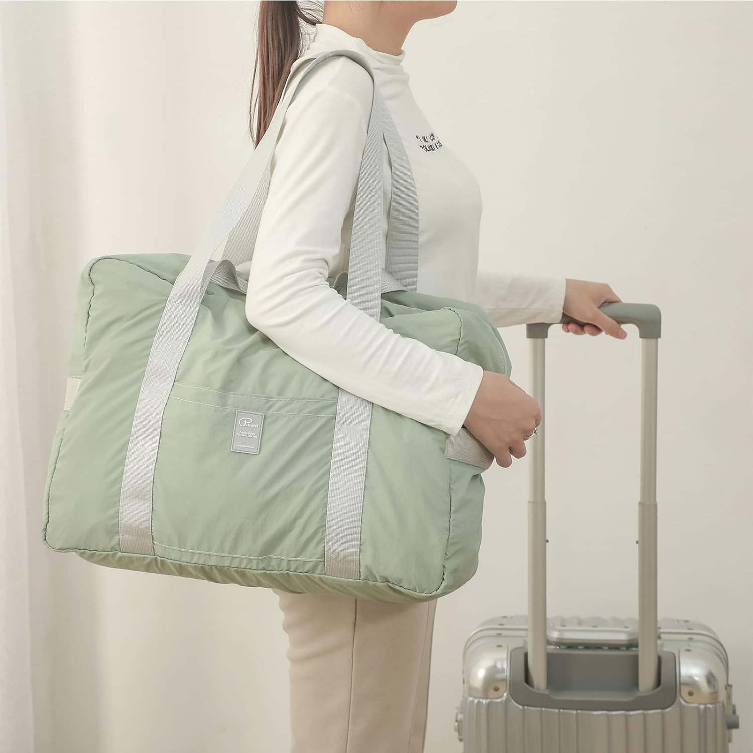 P.Travel Foldable Travel Sports Gym Duffel Bag