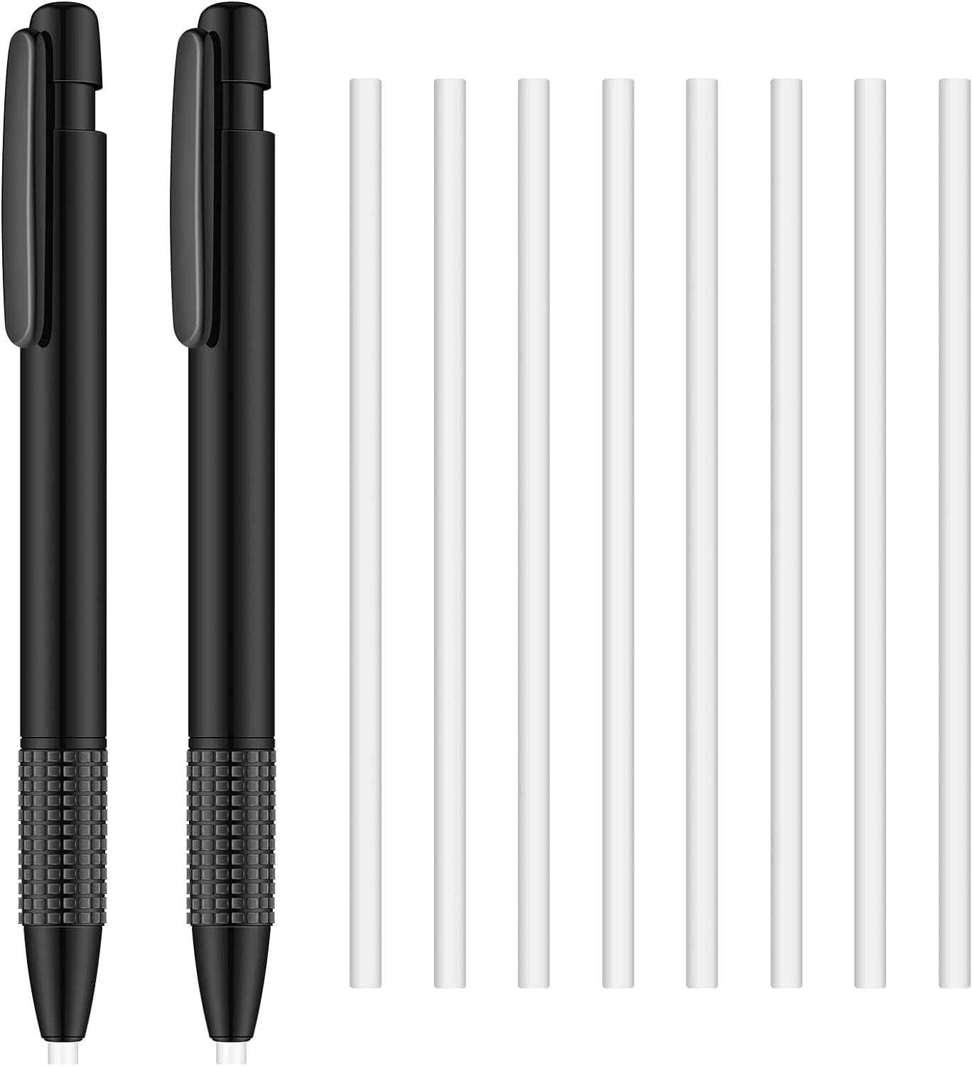 Mechanical Retractable Pen Style Eraser with Refill 2 Pack