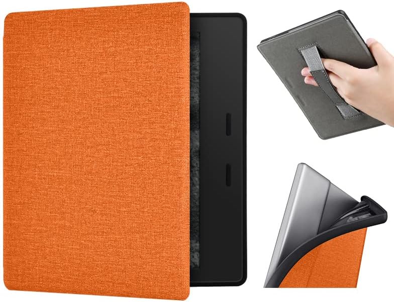 Case Cover for 7" Kindle Oasis with Hand Strap - 2019 Release Orange