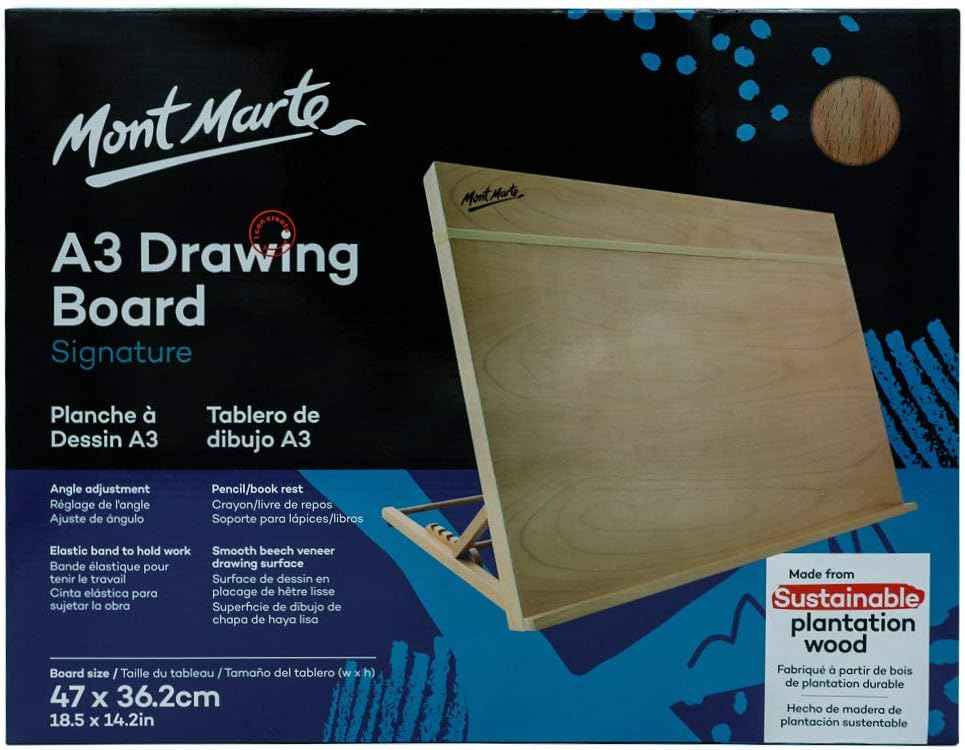 Mont Marte Drawing Board A3 with Elastic Band