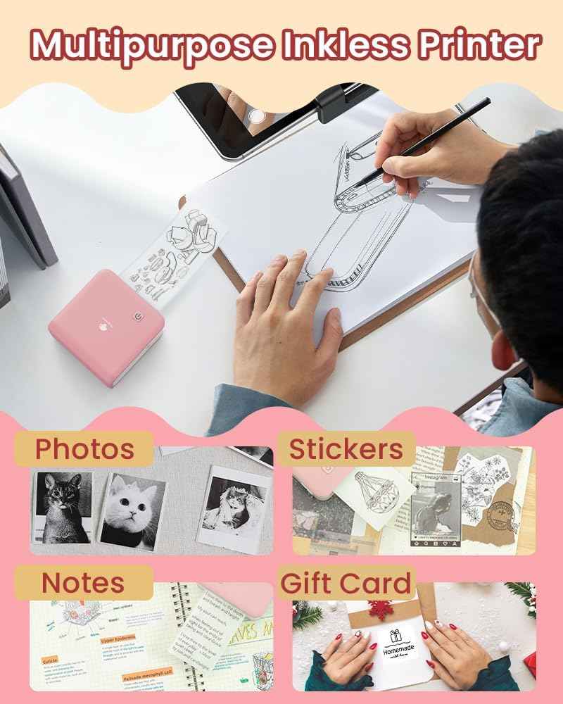 Phomemo M02 Pro Pocket Thermal Bluetooth Photo Printer Type-C Charging
