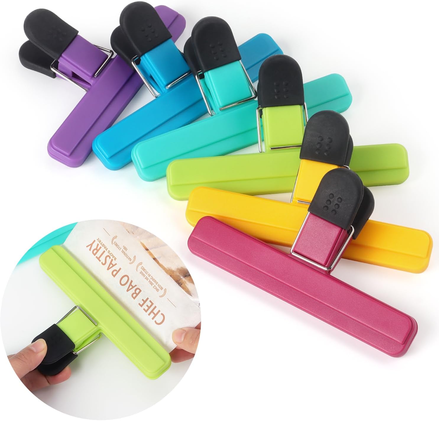 6 Pack Paper Bag Clips 6 x 3.5 Inch