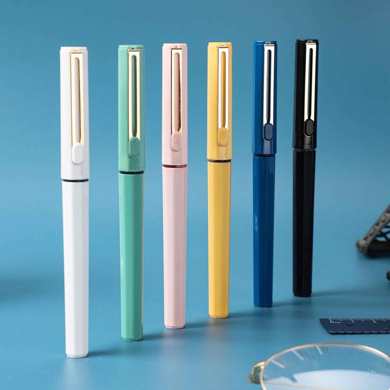 M&G 0.5mm Liquid Rollerball Pens,Black Ink 6 Pack