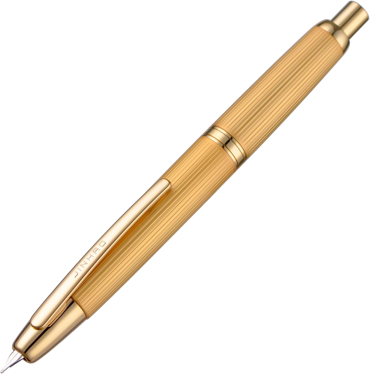 Jinhao 10 Capless Fountain Pen Retractable Fine Nib with Converter Set Matte Gold