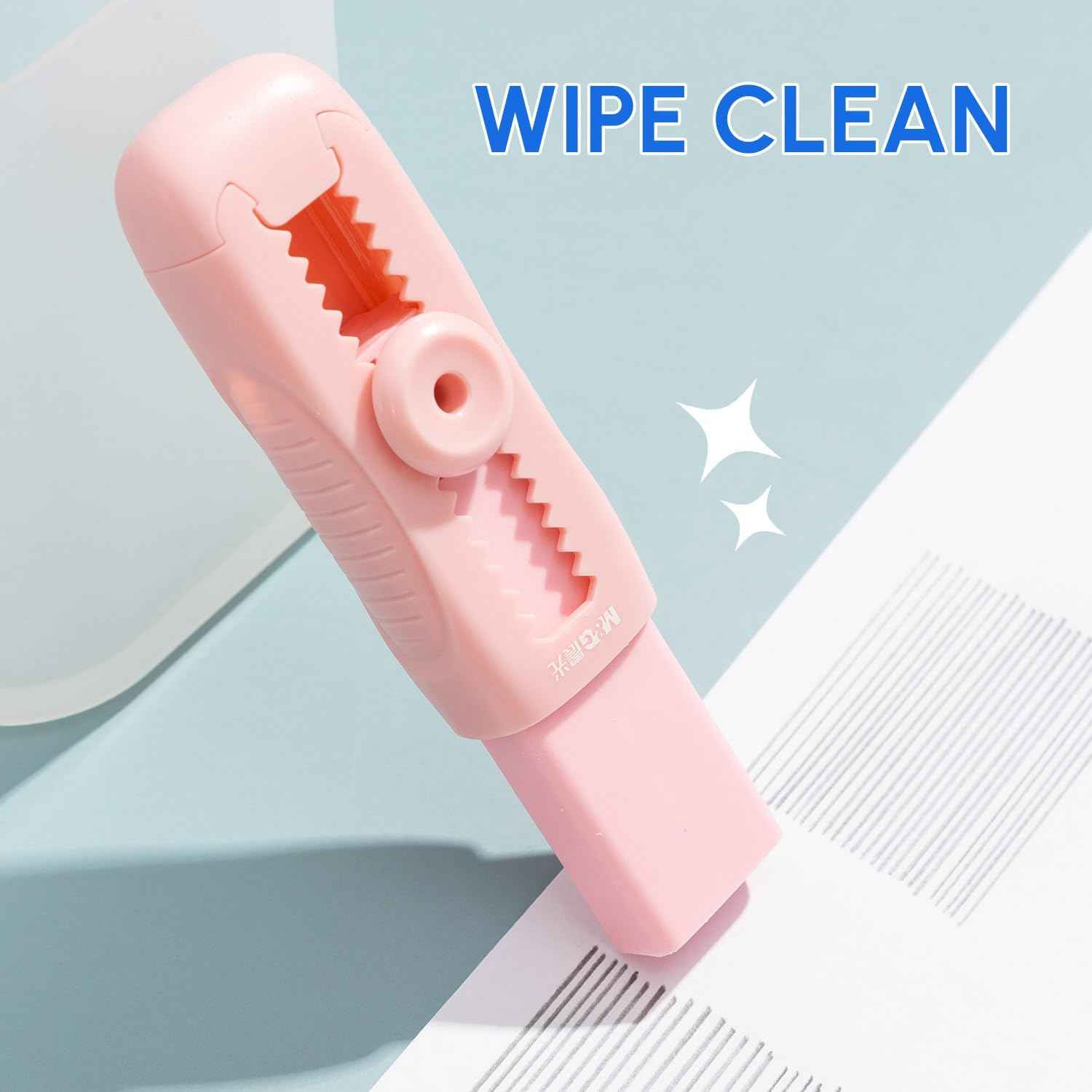 M&G 4+1 Pack Sliding Retractable Eraser with Sleeve and 4 Refill Erasers