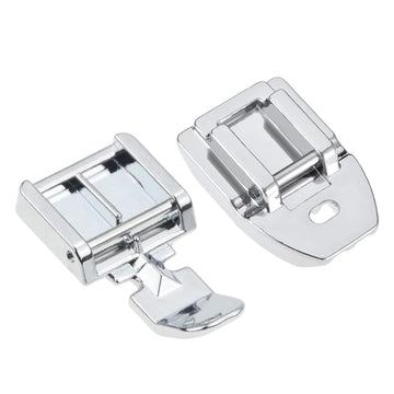 Zipper foot set: metal adjustable zipper and invisible zipper presser feet, 2 pieces
