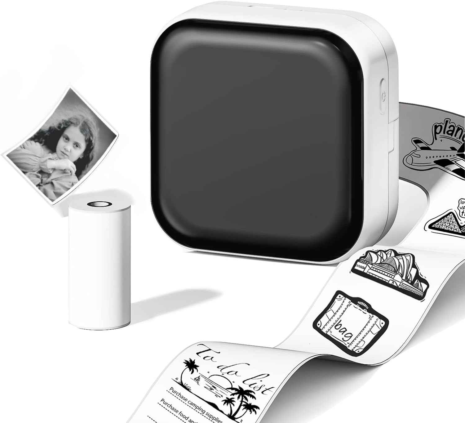 Phomemo M02X Mini Sticker Printer for Study,DIY Scrapbook,Photo White