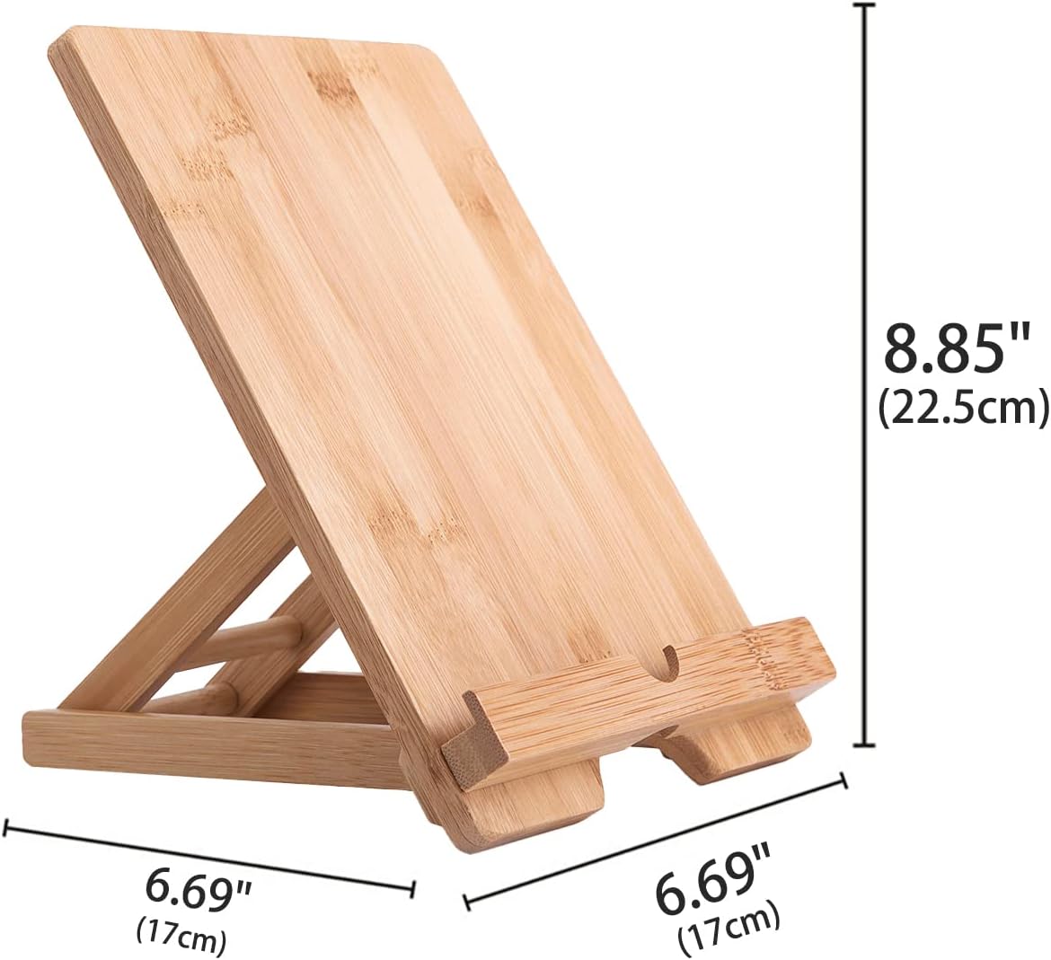 Bamboo Tablet iPad Stand Holder Adjustable