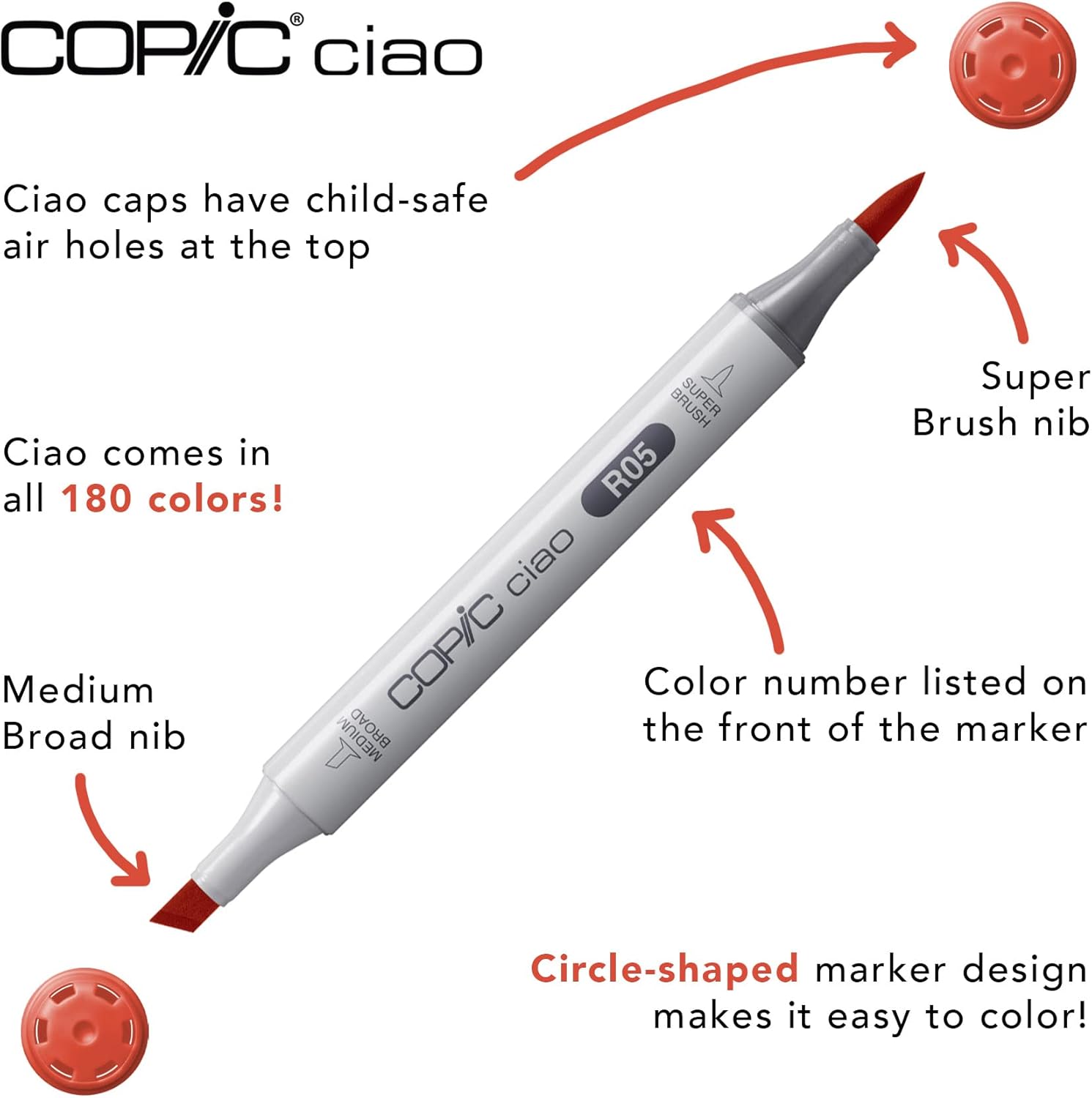 Copic Ciao,Alcohol-based Brush Markers,6 Color Sea