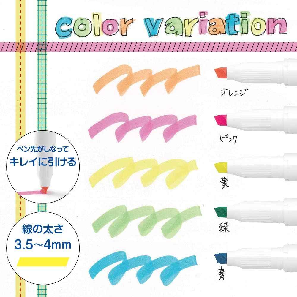 Zebra Justfit Mojini Line Highlighter - 3 Color Set (WKS22-3C)