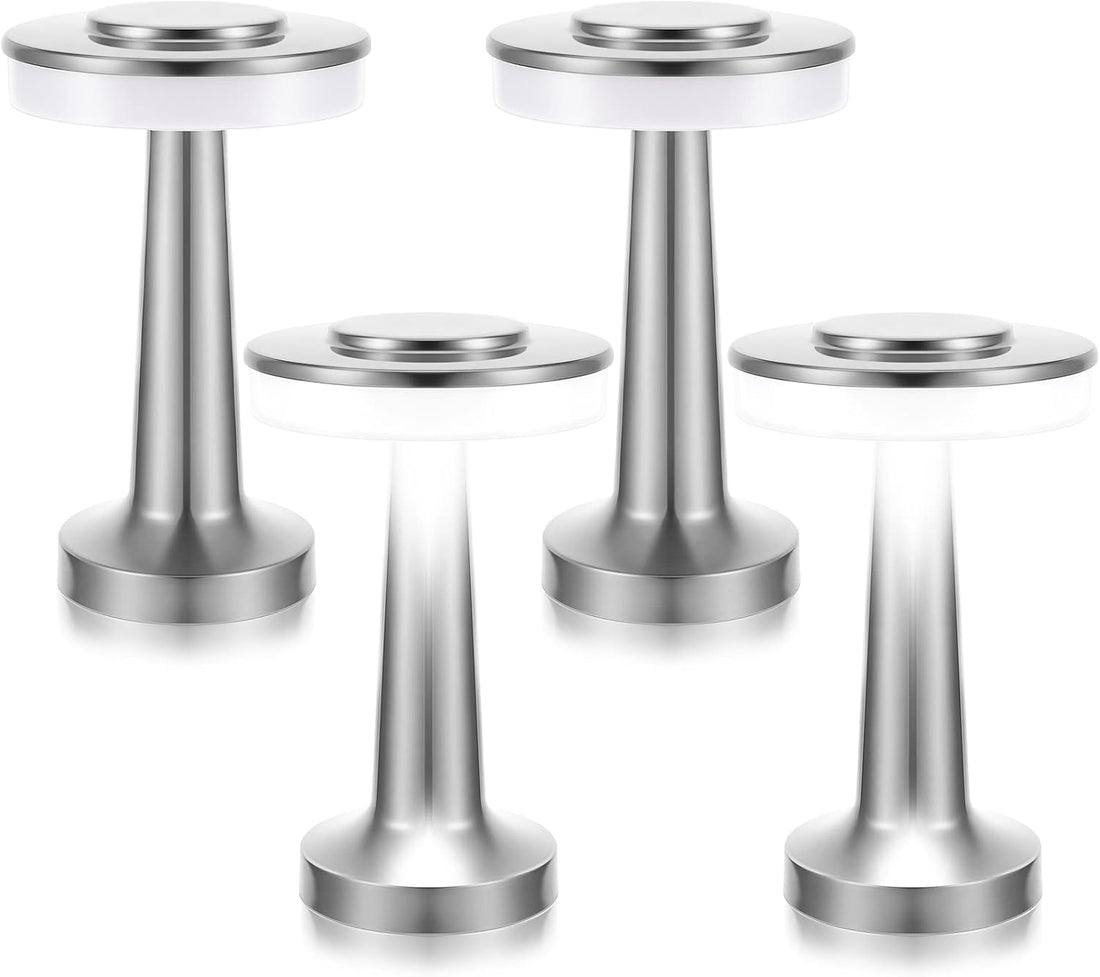4Pcs Portable Cordless Table Lamp with Touch Sensor Rechargeable Gold