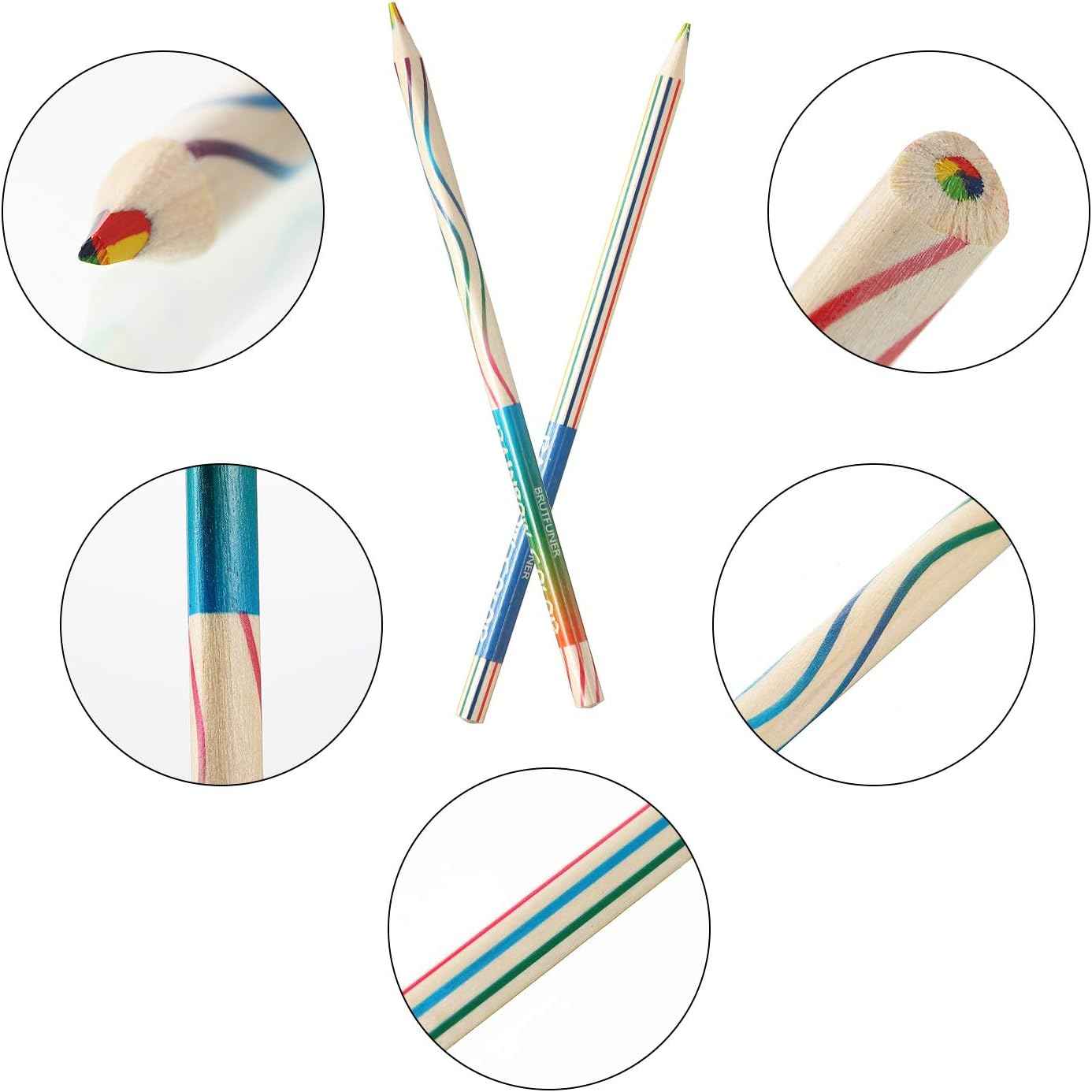 100pcs 4IN1 Rainbow Color Drawing Pencils