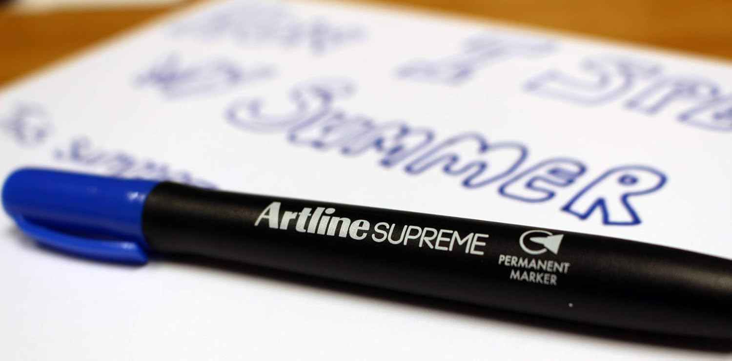 Artline SUPREME PERMANENT MARKER 1.0MM Bullet Nib 4 Colors