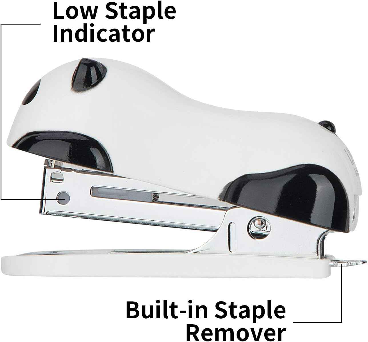 Deli Mini Cute Panda Desktop Stapler with 1000pcs Staples