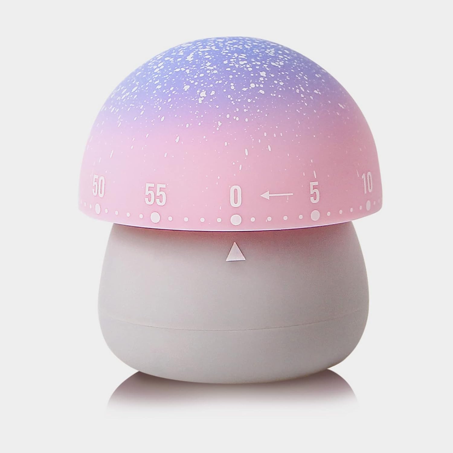 Cute Mushroom Mechanical Timer for Kids Grey Base