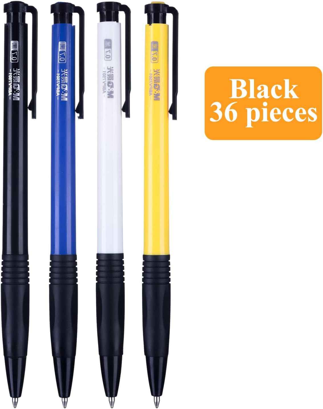 M&G 36Pcs Retractable Ballpoint Pens with Black ink 0.7mm