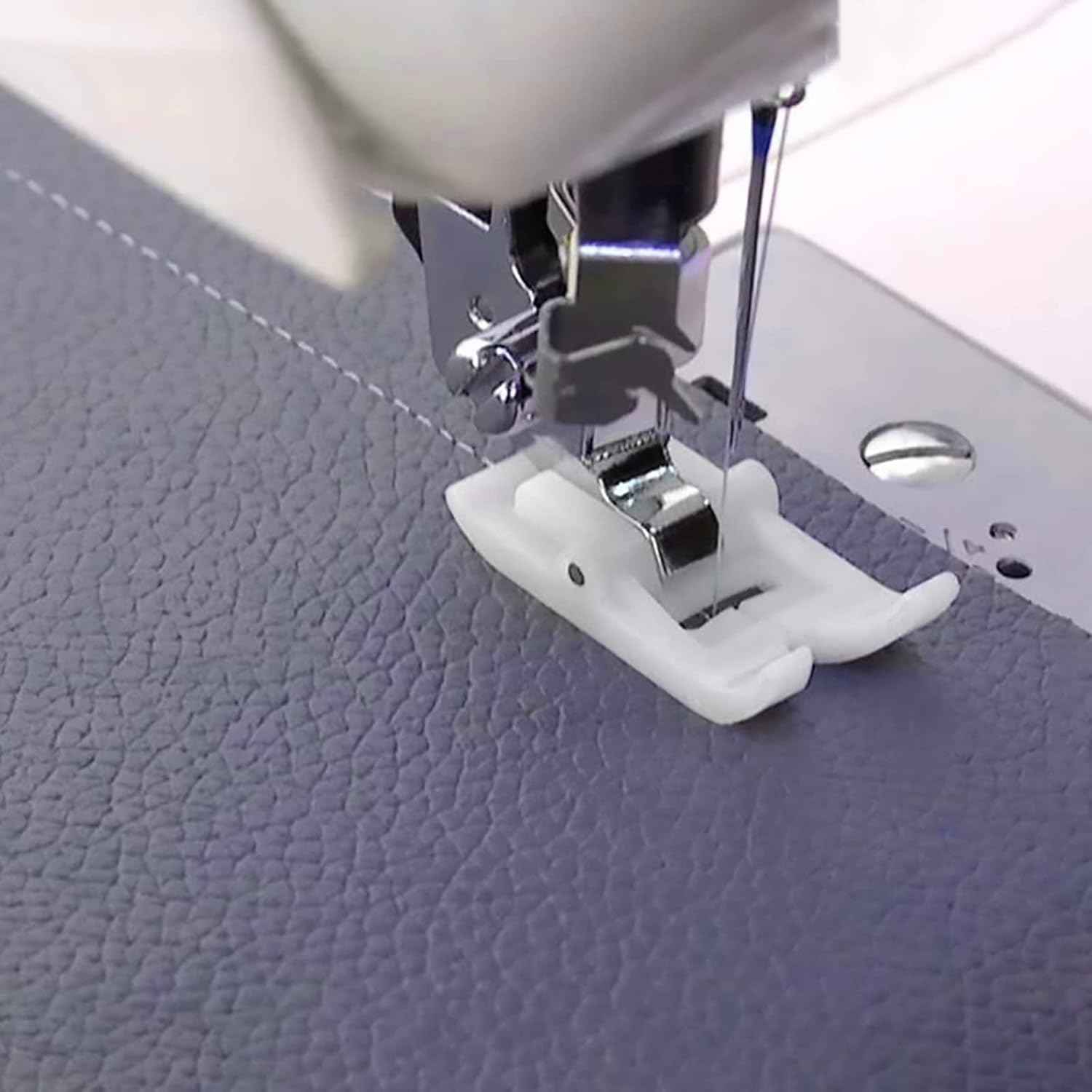 Zigzag Teflon low-shank snap-on presser foot sewing on fabric