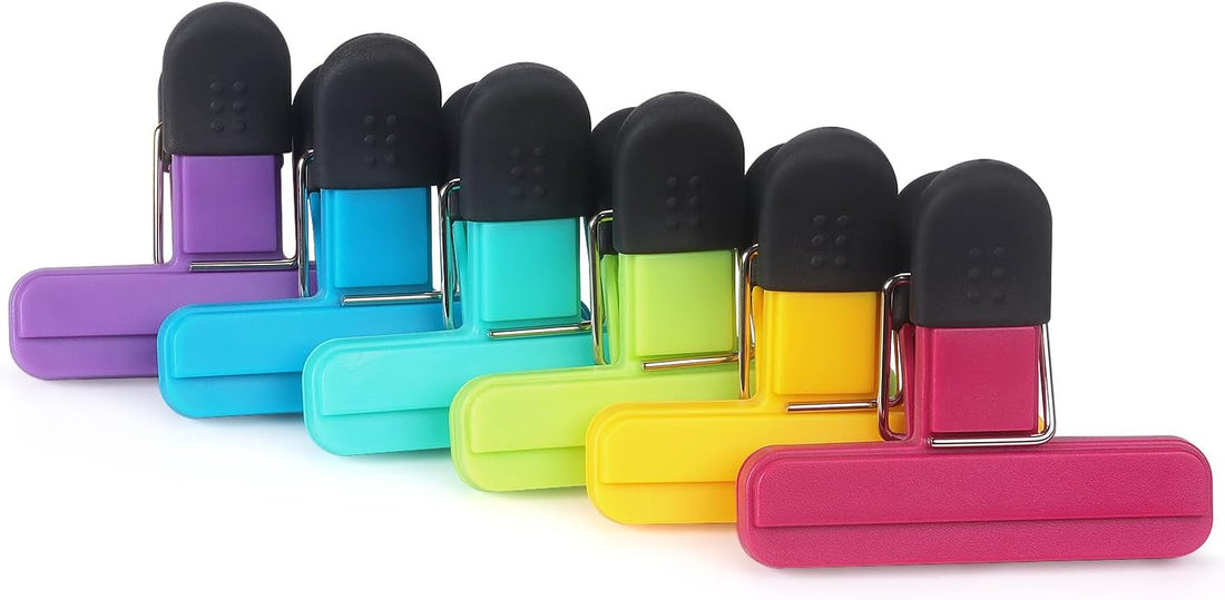6 Pack Paper Bag Clips 3 x 2.5 Inch