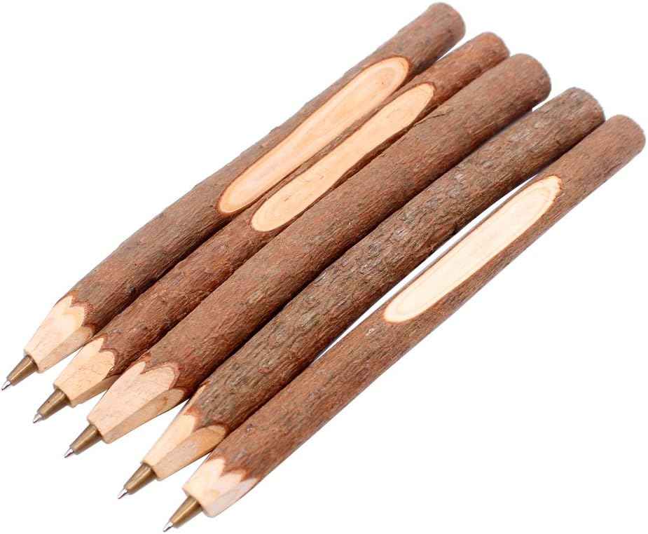 10PCS Handmade Wooden Vintage Original Ecological Wood Ballpoint Pen