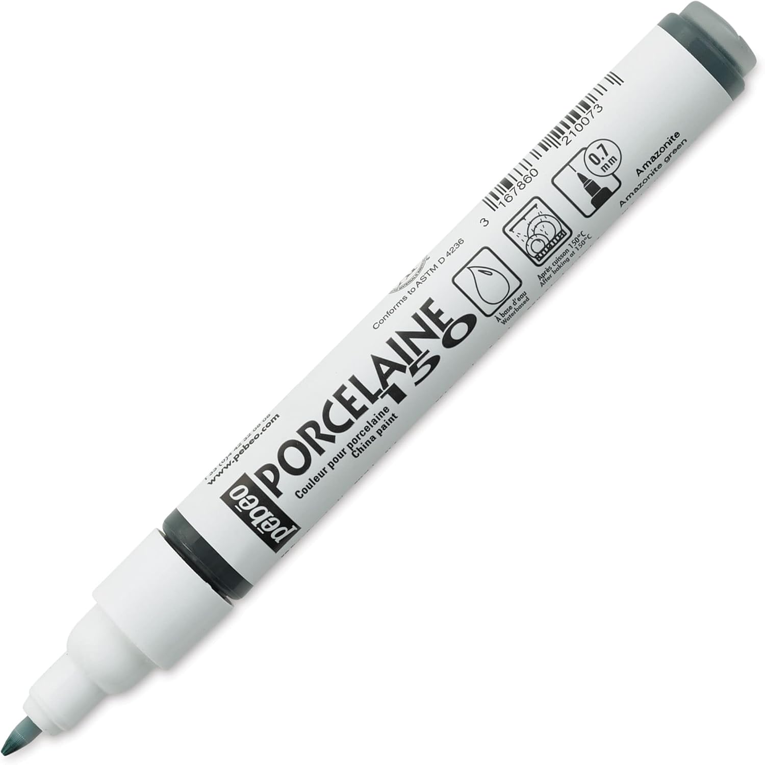 Pebeo Porcelaine 150, China Paint Fine Tip Marker 0.7mm Amazonite Green