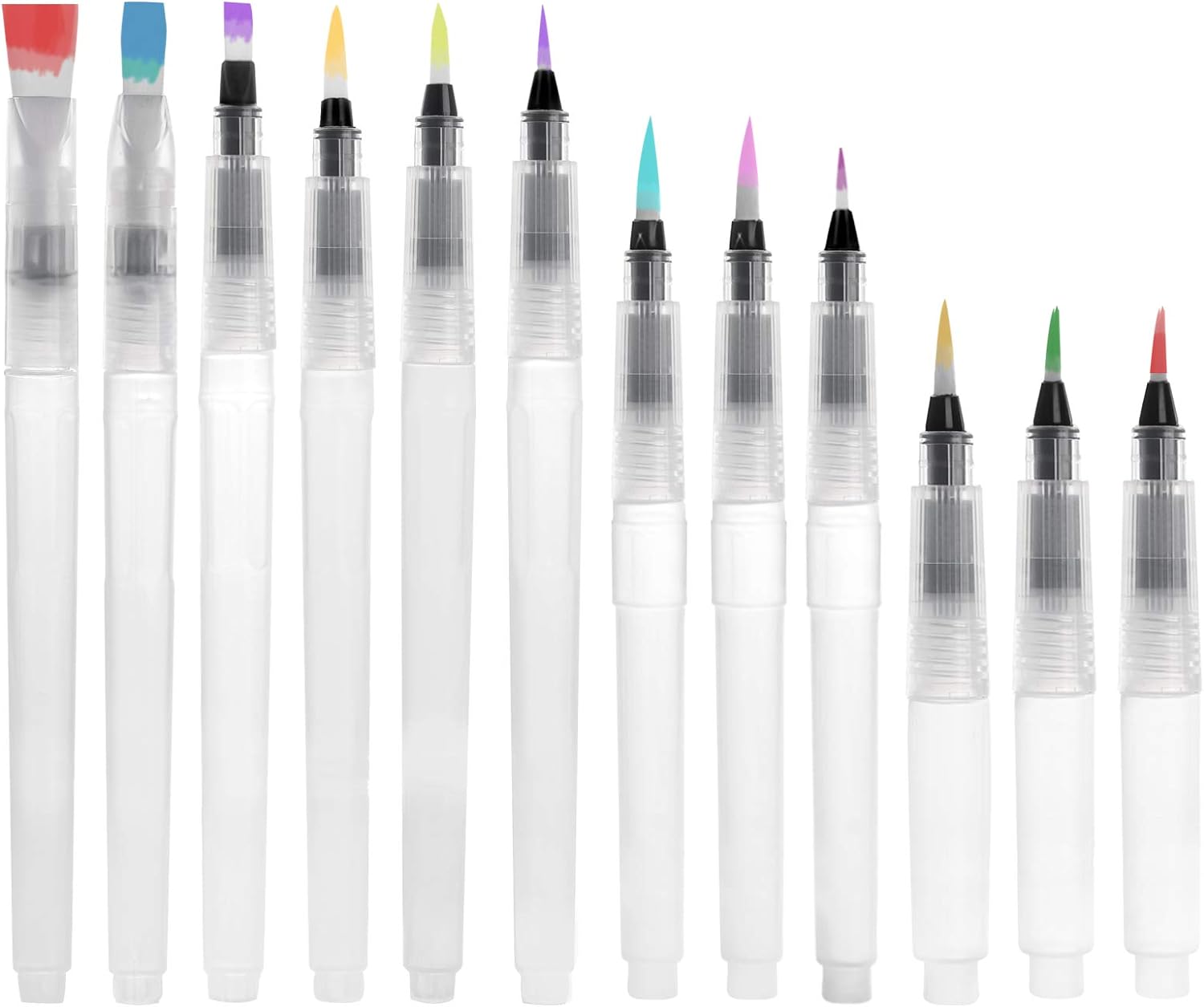 12PCS Water Color Brush Pen Set for All Water Soluble Pigment