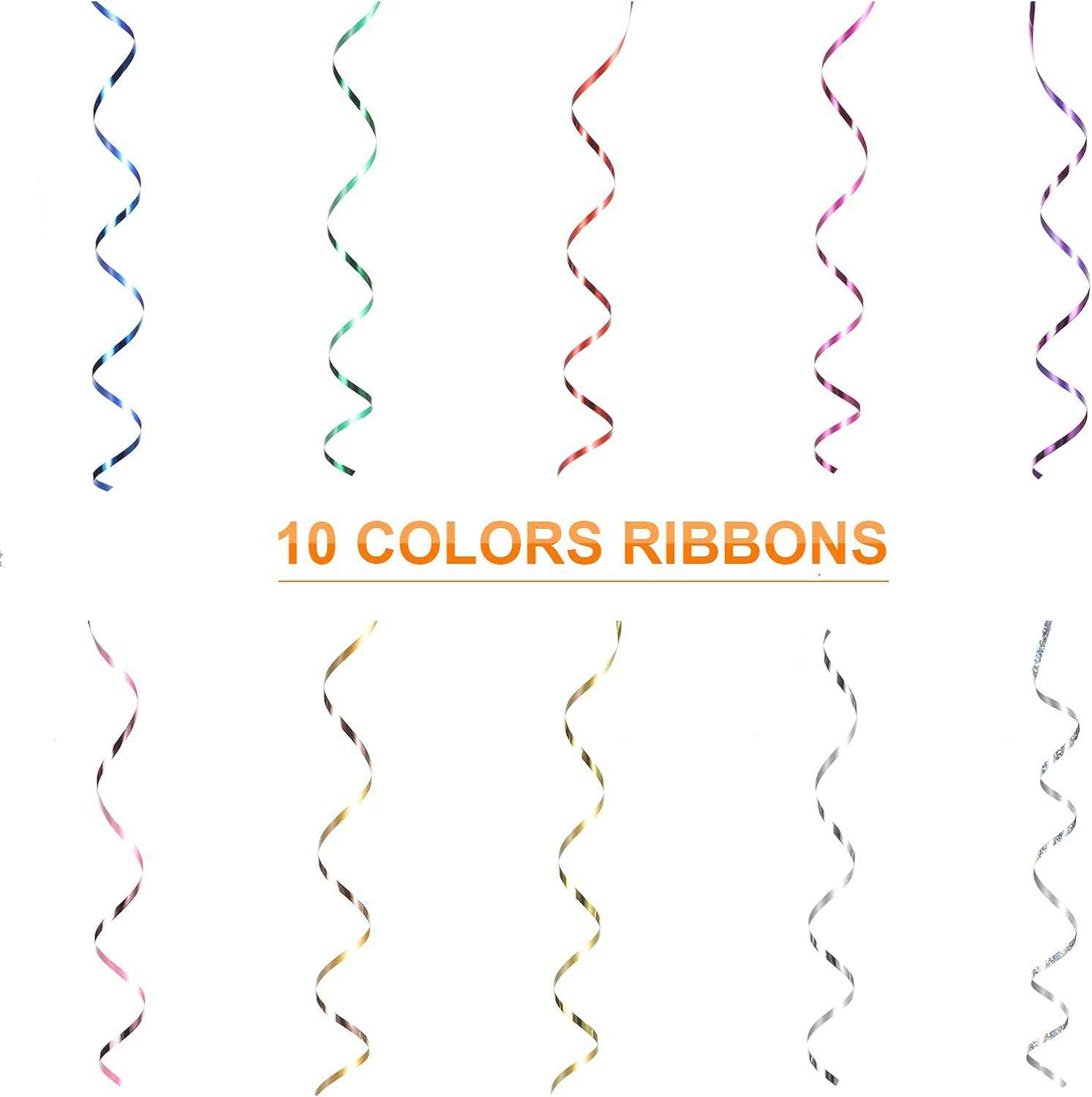 31.5 Inch x 100 Ft Gift Cellophane Wrap Roll with Colorful Curling Ribbon