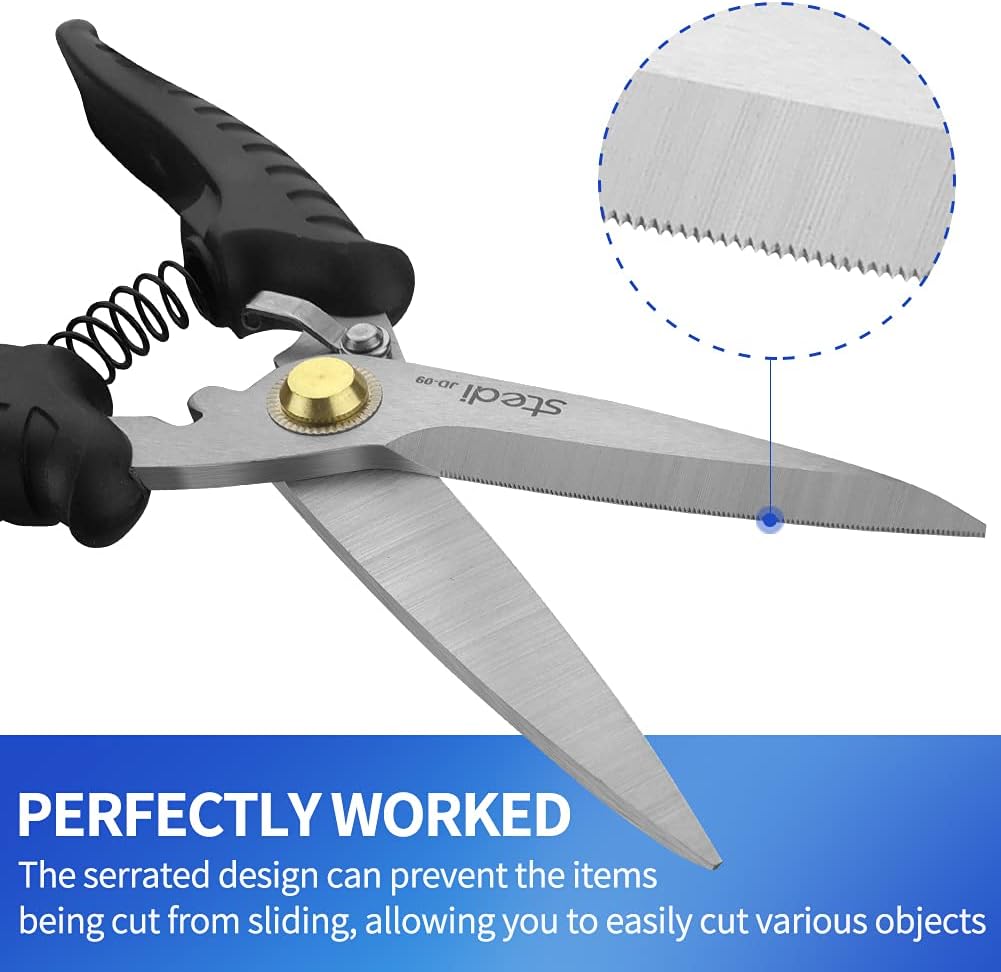 Stedi 8 inch Multipurpose Heavy Duty Scissors for Household Pruning