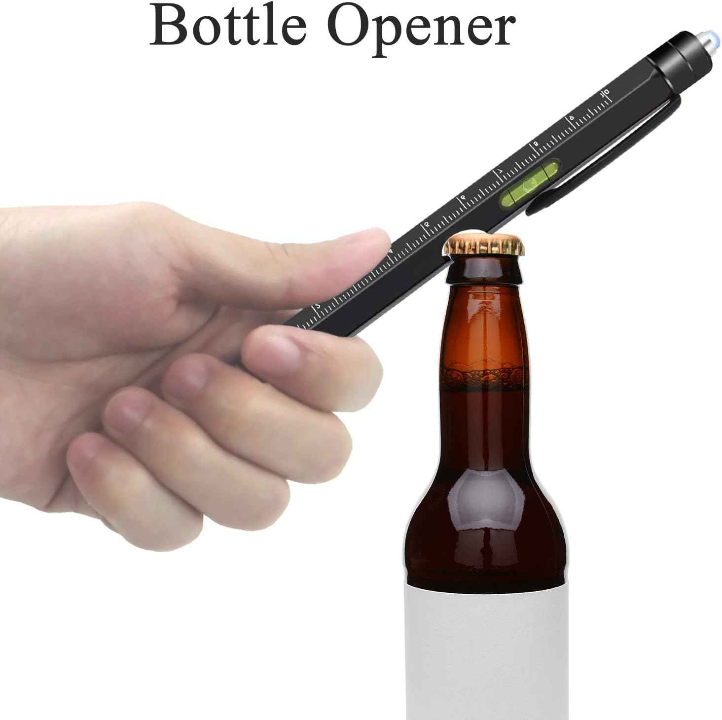 2Pcs Multi Tool Pen,Father's Day Cool Gadget for Him (Black)