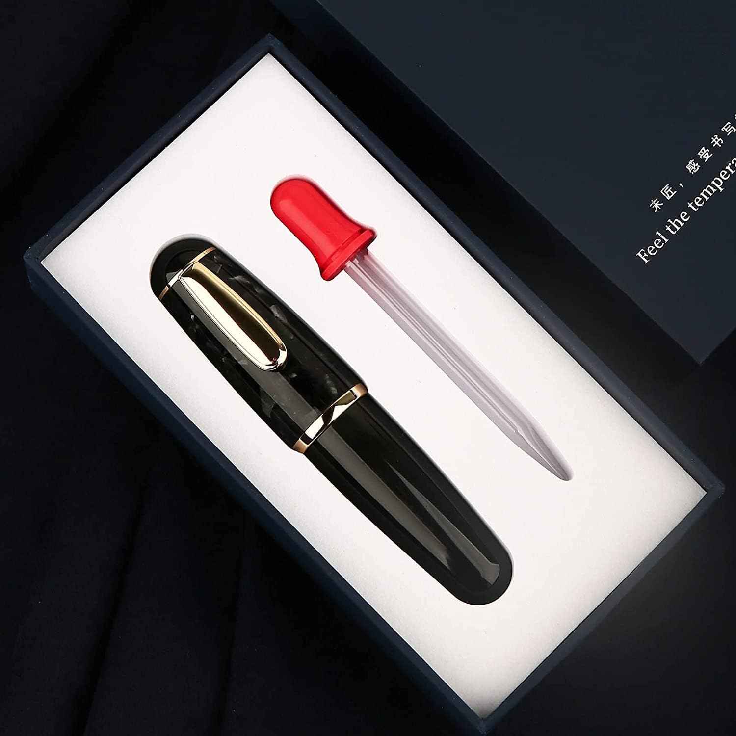 Majohn Q1 Mini Fountain Pen Short Resin Pocket Pen Large Capacity