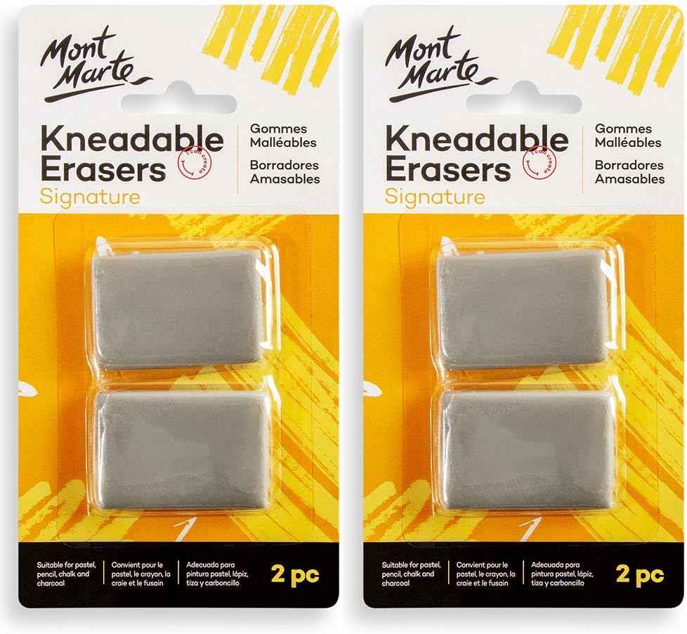 Mont Marte Kneadable Erasers Signature for Artists Drawing Sketching 2pack