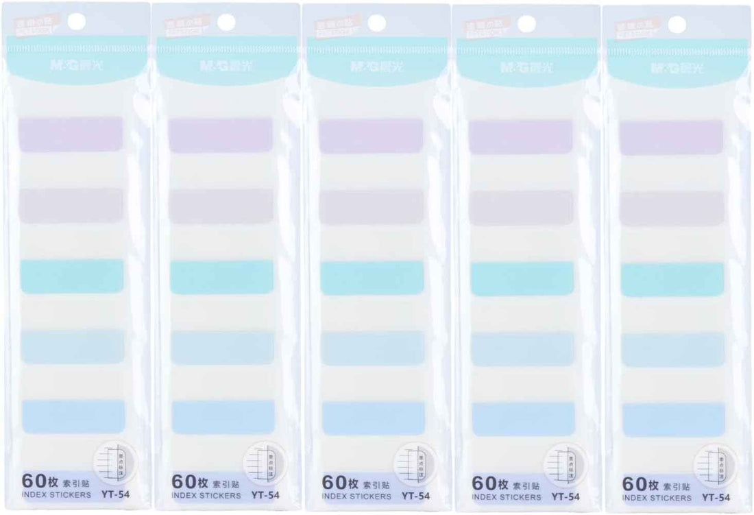5 Pack Sticky Notes Annotation Tabs 300pcs Index Labels,Morandi Color