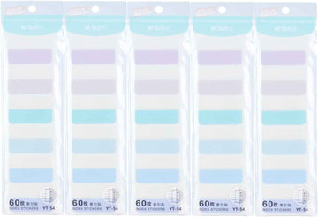 5 Pack Sticky Notes Annotation Tabs 300pcs Index Labels,Morandi Color