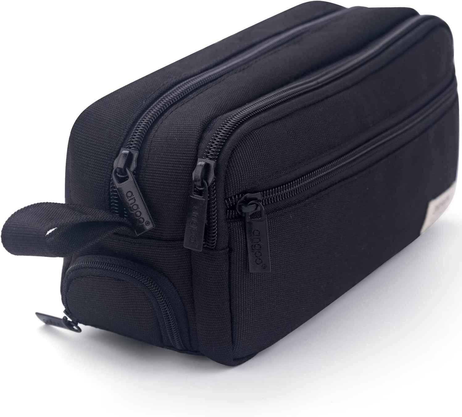 Large Pencil Case High Capacity Holder Box Storage Bag Black