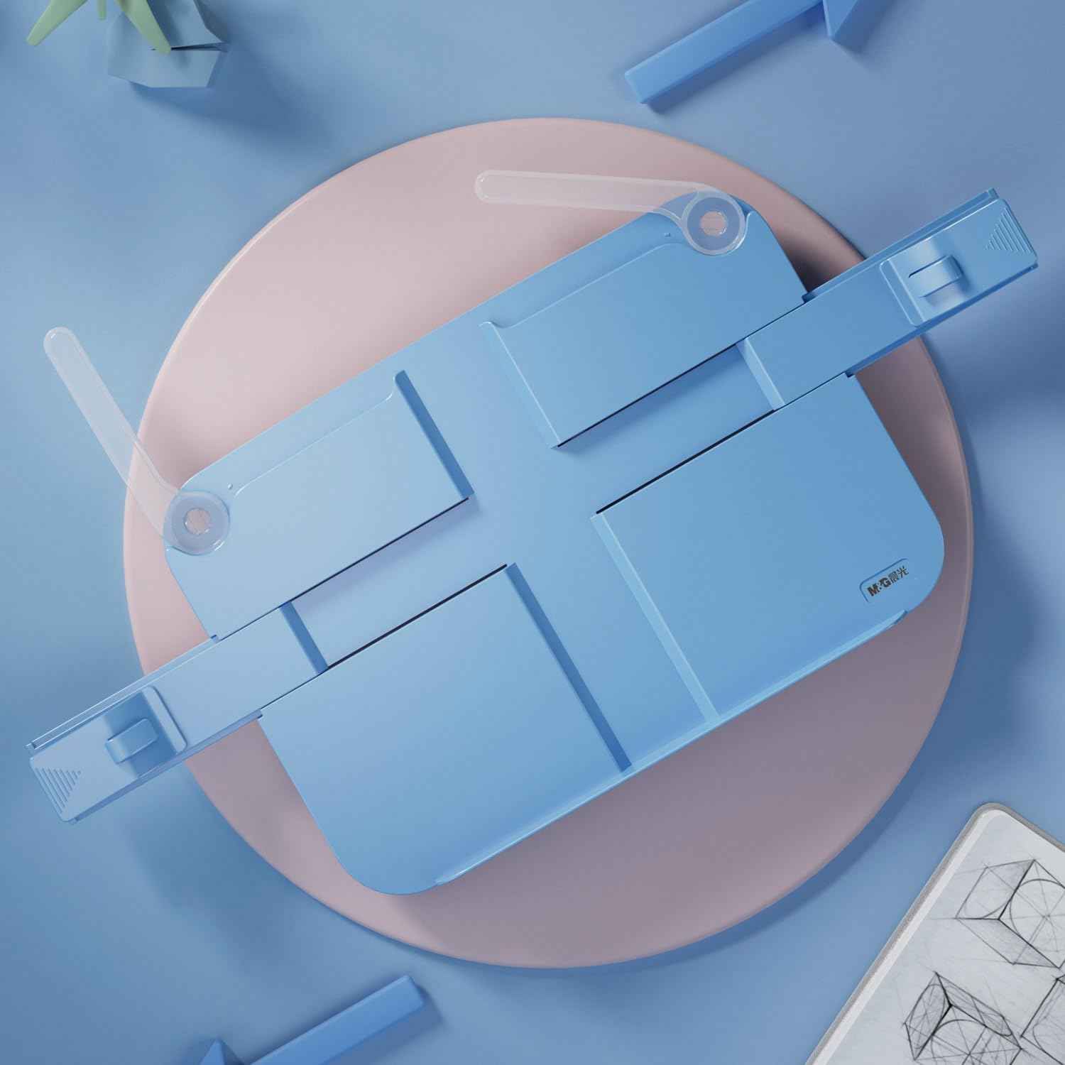 Hands-Free Desktop Book Stand for Kids with Paper Clip